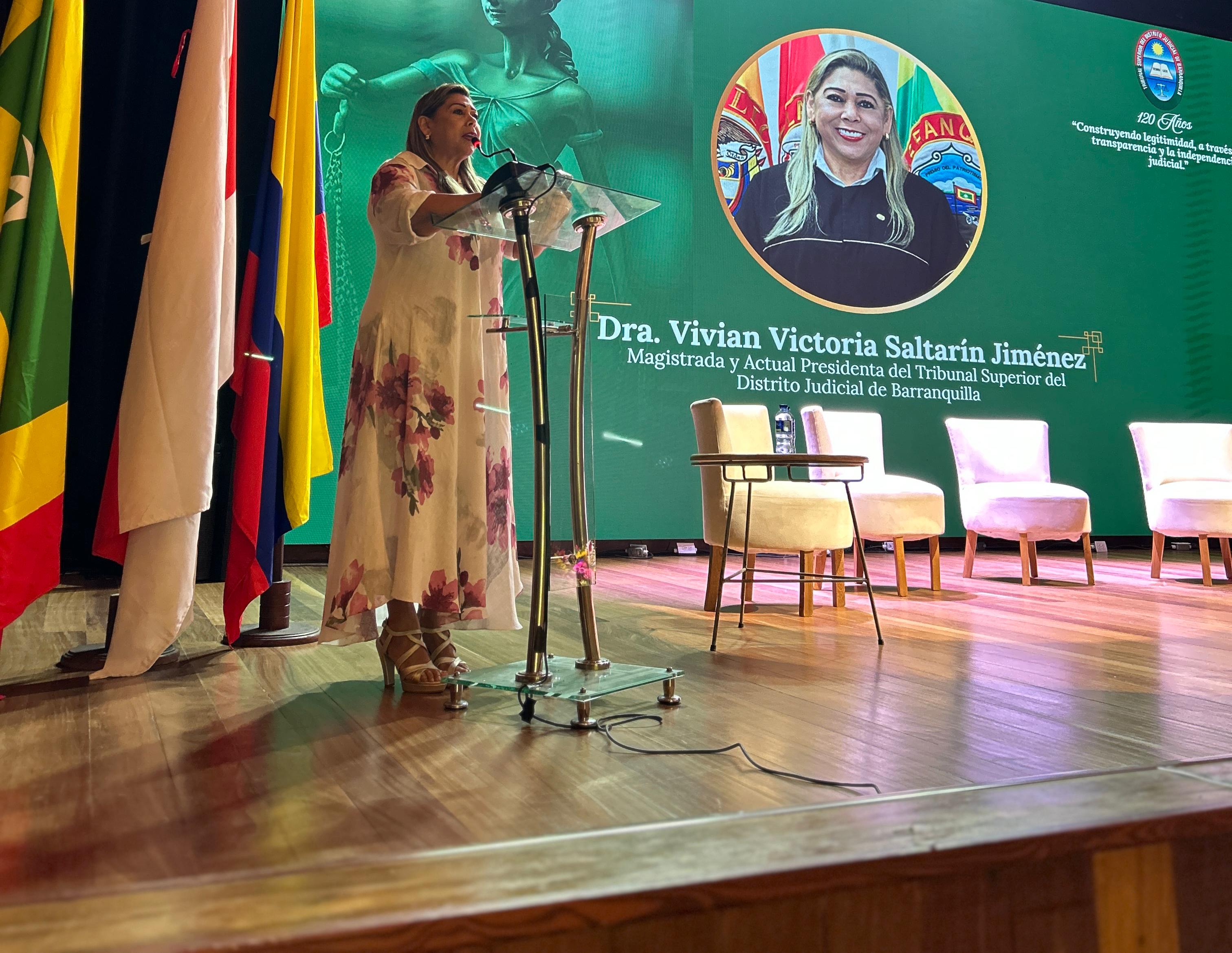 Presidenta del Tribunal Superior de Barranquilla, Vivian Victoria Saltarín. Foto: Tribunal.
