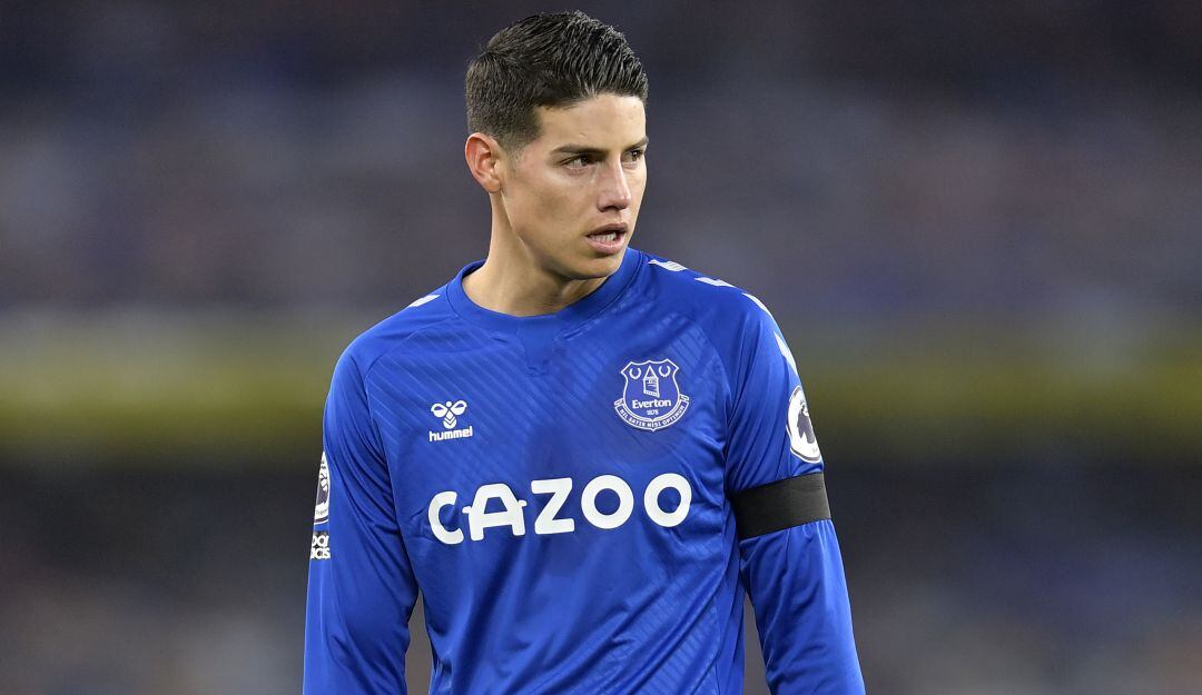 James Rodríguez ha disputado 21 partidos con el Everton en la presente Premier League.
