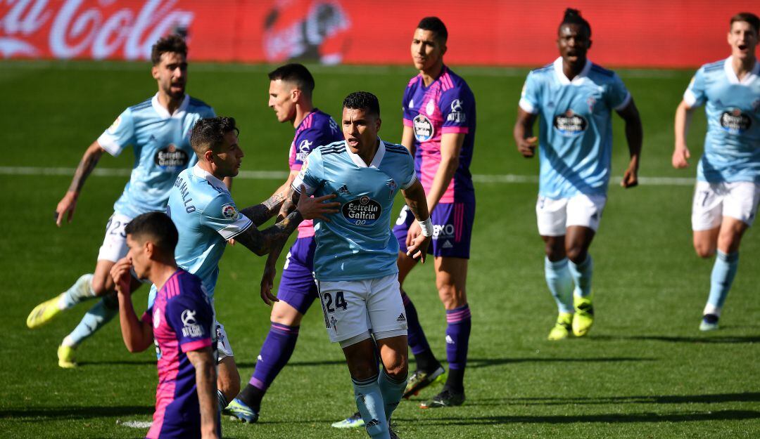 Jeison Murillo marcó gol en el empate 1-1 del Celta de Vigo ante Real Valladolid.