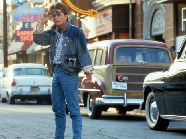 Michael J Fox en la cinta &#039;Volver al Futuro&#039; de 1985