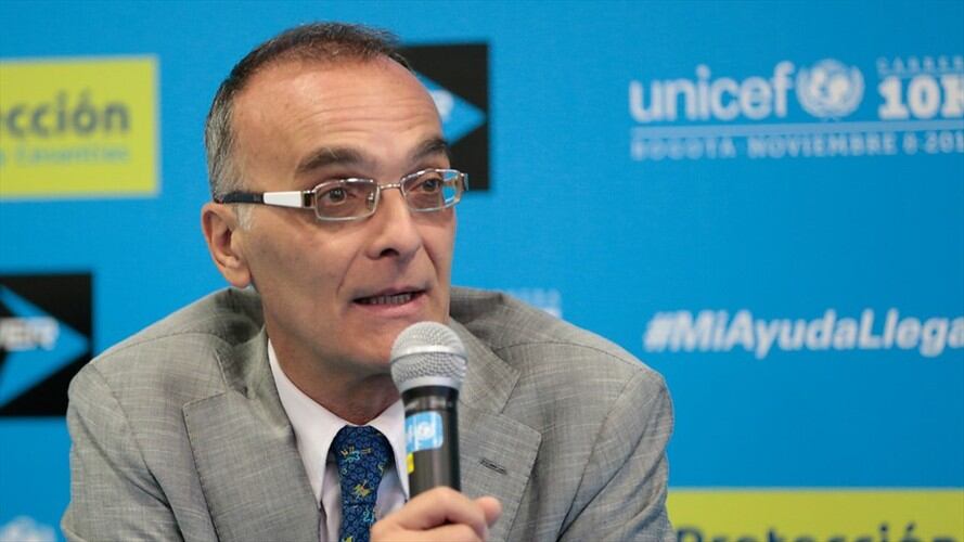 Roberto de Bernardi, representante de Unicef en Colombia. Foto: Colprensa
