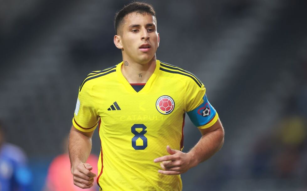 Gustavo Puerta, capitán de la Selección Colombia durante el Mundial Sub-20 (Foto por Hector Vivas - FIFA/FIFA via Getty Images)