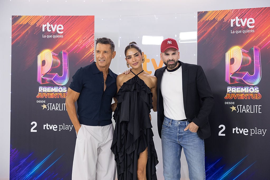 Jesús Vázquez, Alejandra Espinoza y Jomari Goyso. (Photo By Jesus Hellin/Europa Press via Getty Images)
