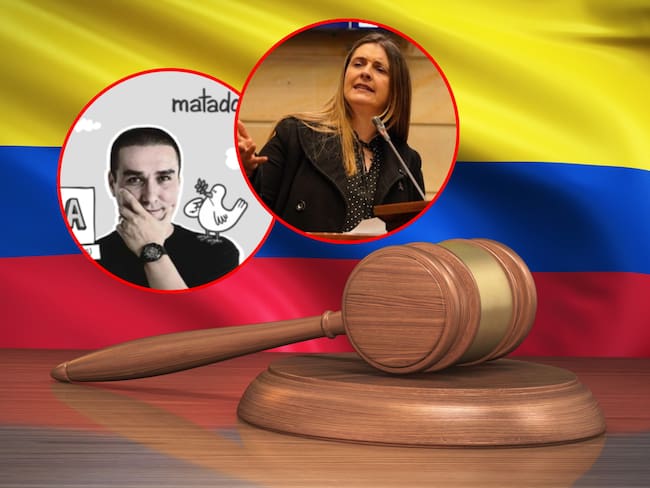Matador, Paloma Valencia y Justicia colombiana. Fotos: Colprensa / (Colprensa-Prensa Senado) / Getty Images