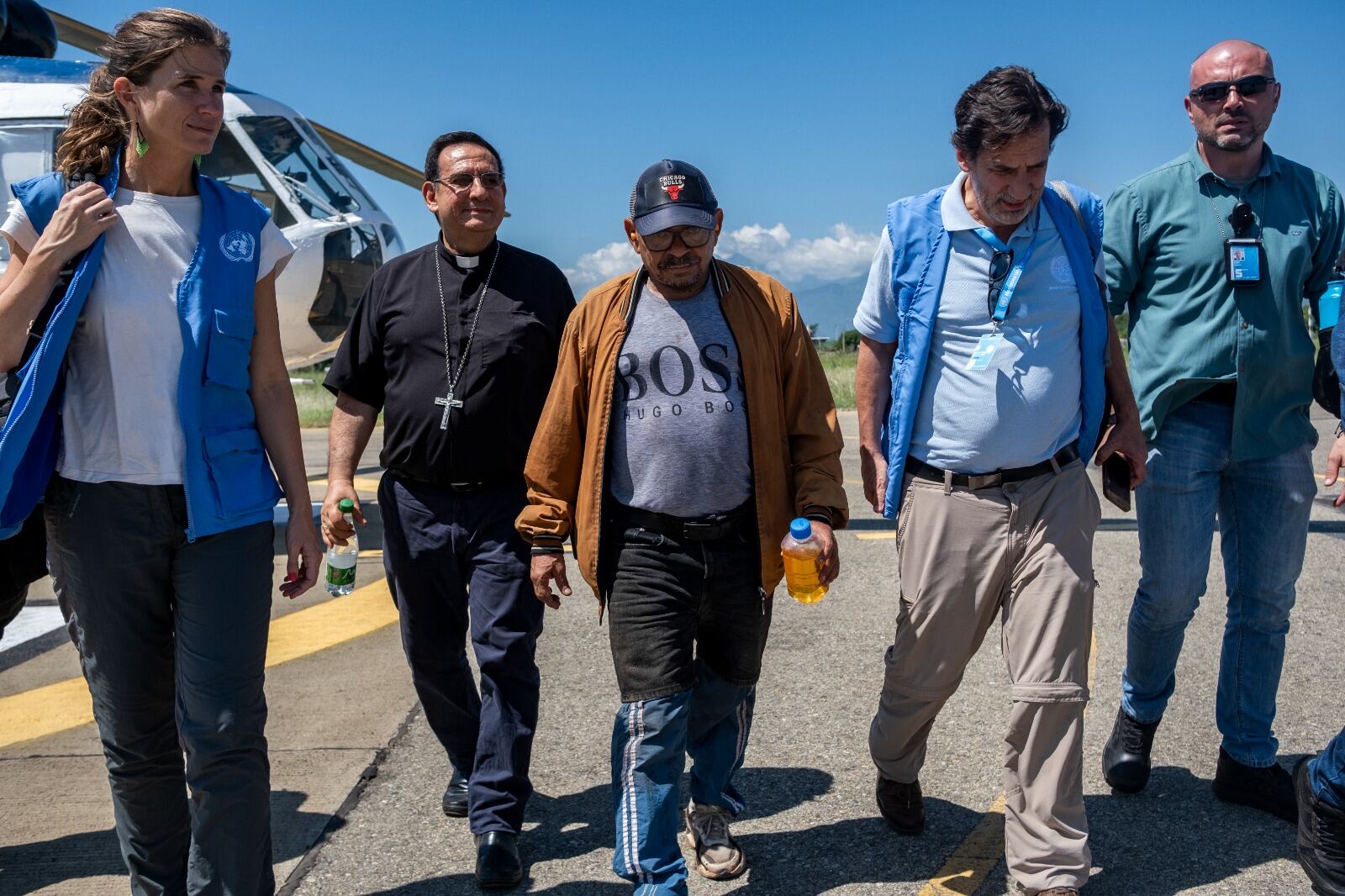 Así fue recibido Luis Manuel Díaz. Foto: Misión de Verificación de la ONU en Colombia
