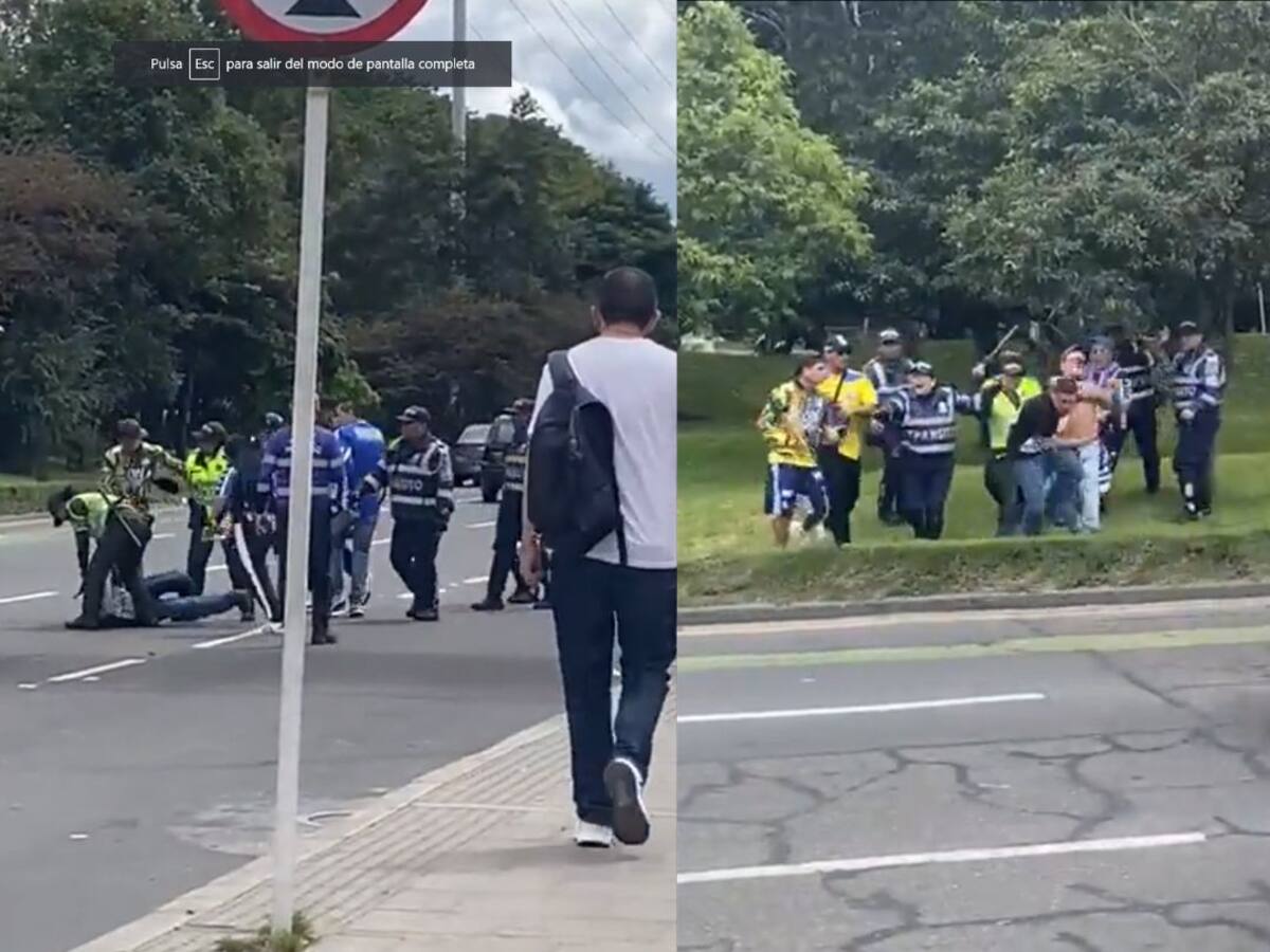 Aficionados de Millonarios golpean a un seguidor del Santa Fé en la Vía Tunja