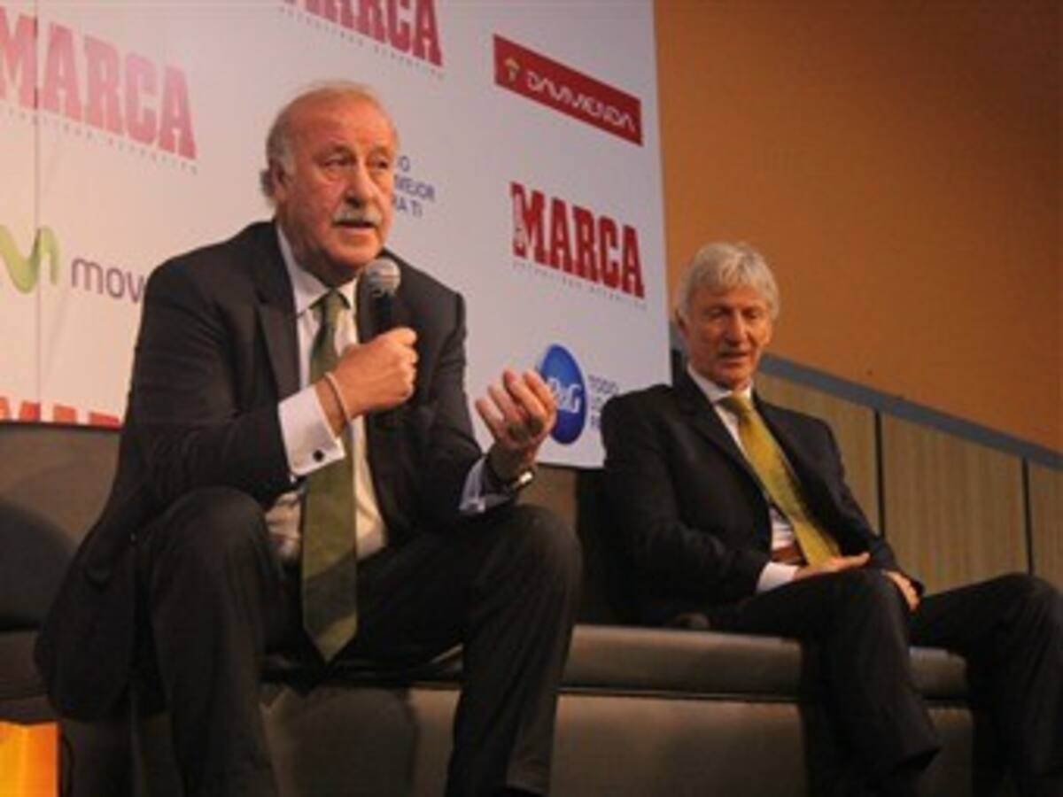 Vicente Del Bosque y José Pekerman participaron en el foro Colombia y España rumbo al Mundial 2014