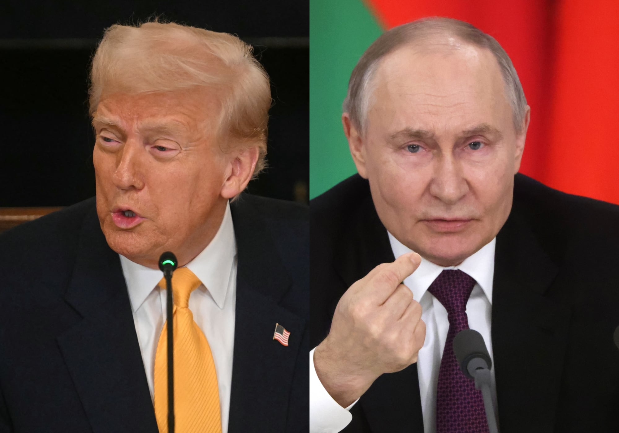 Donald Trump (WATSON/AFP) y Vladimir Putin (Contributor). Foto: Getty Images.