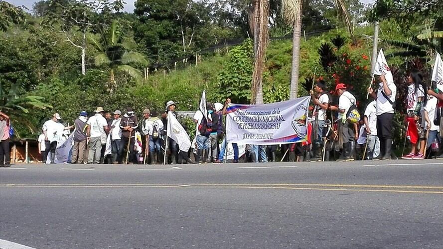 Manifestaciones durante el paro campesino. Foto: Colprensa