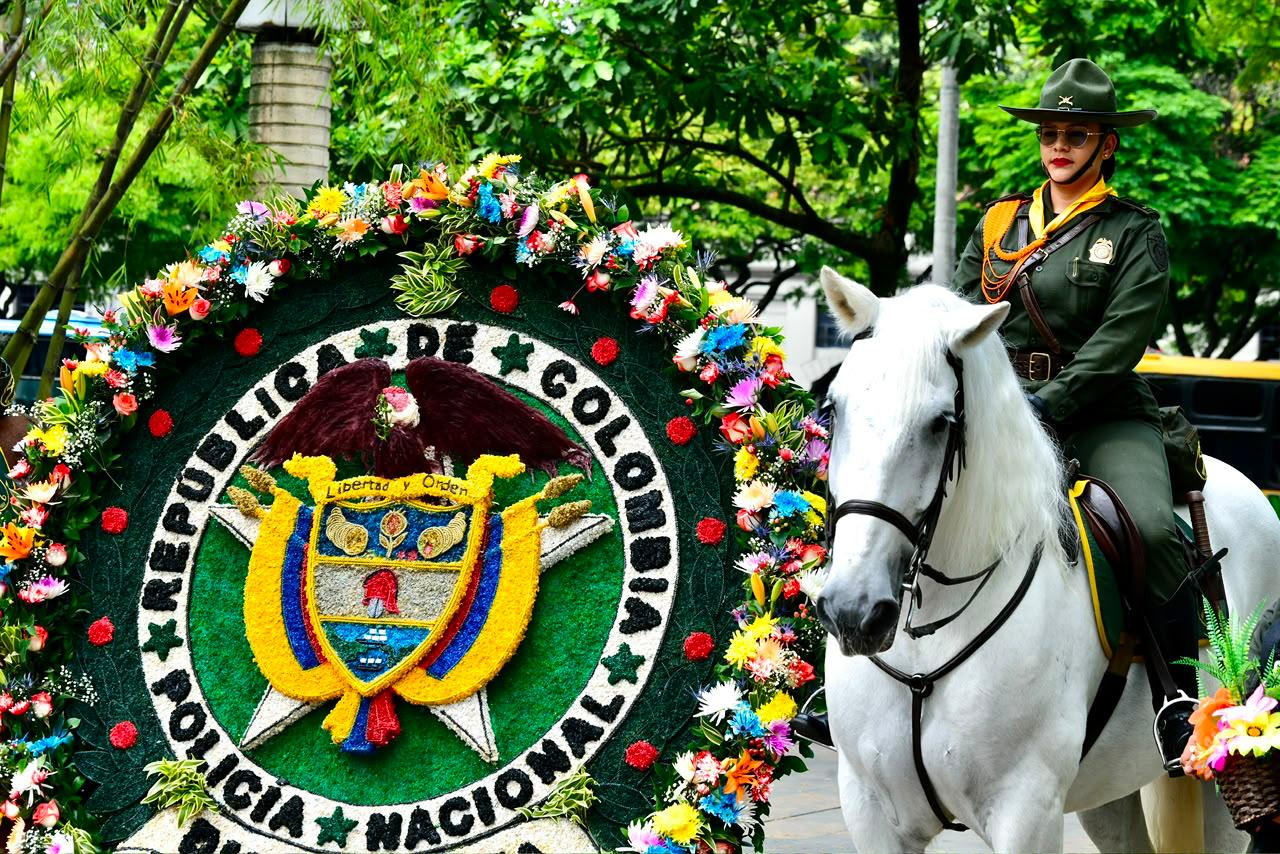 Seguridad Feria de las Flores en Medellín, versión 69. Foto: Cortesía MEVAL