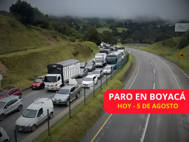 🔴 EN VIVO Paro en Boyacá 5 de agosto: Puntos de bloqueo vía Tunja - Bogotá y exigencias de la protesta