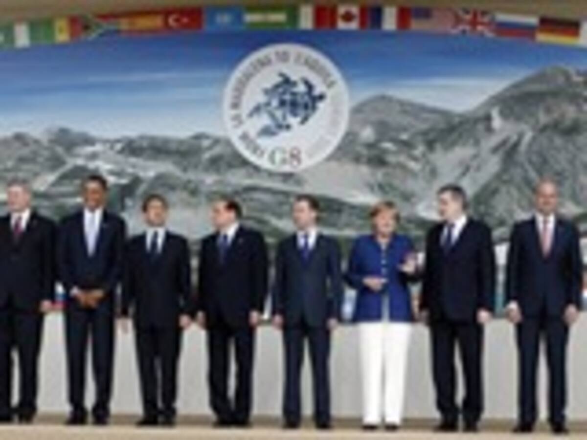 Los líderes del G-8 comienzan sus trabajos en L'Aquila