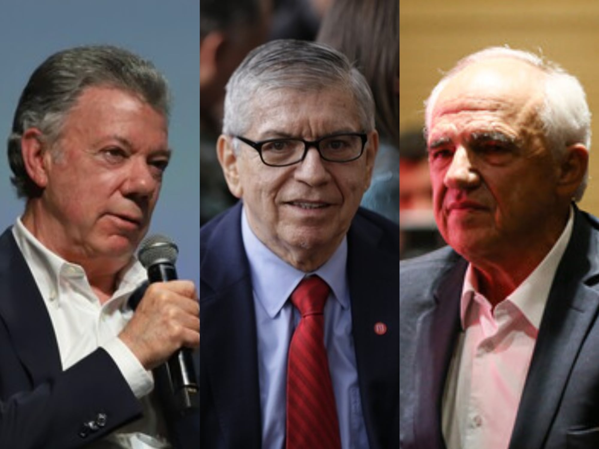 Juan Manuel Santos, César Gaviria y Ernesto Samper. Fotos: (Colprensa - Álvaro Tavera) / (Colprensa - Camila Díaz) / (Colprensa - Lina Gasca)