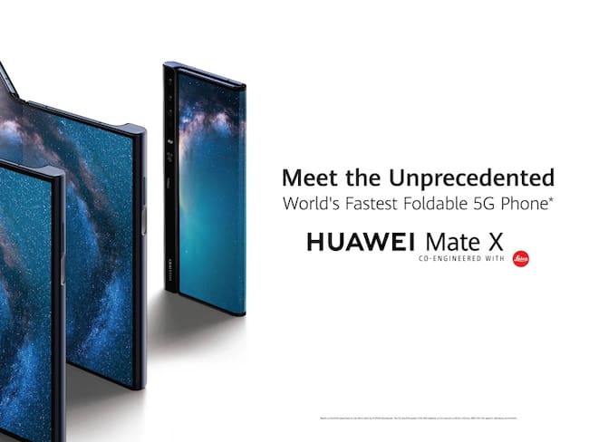 Así es el Mate X, el celular flexible de Huawei