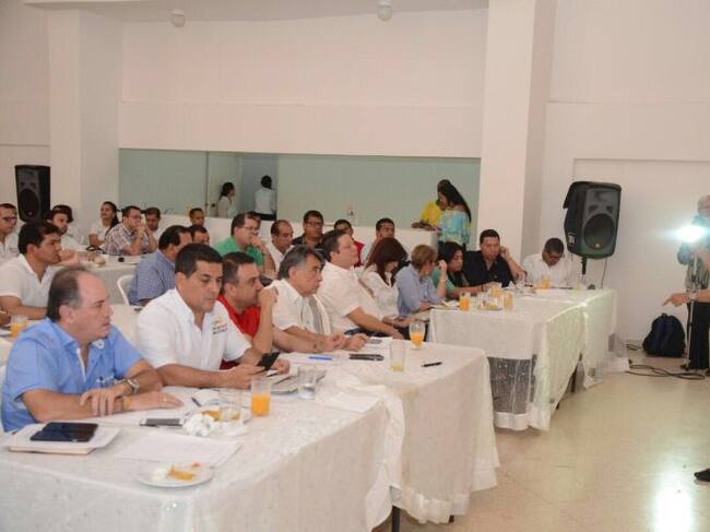 Los gobernadores de la Costa durante la reunión en Valledupar