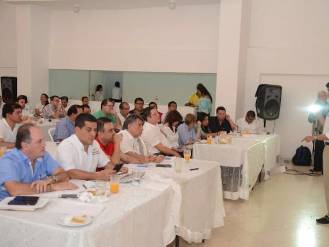 Los gobernadores de la Costa durante la reunión en Valledupar