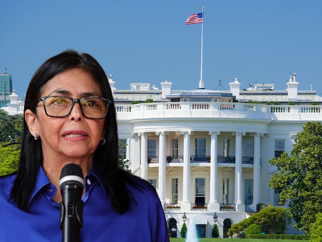 Delcy Rodríguez y Casa Blanca. Fotos: (Photo by Jesus Vargas/Getty Images) / Getty Images