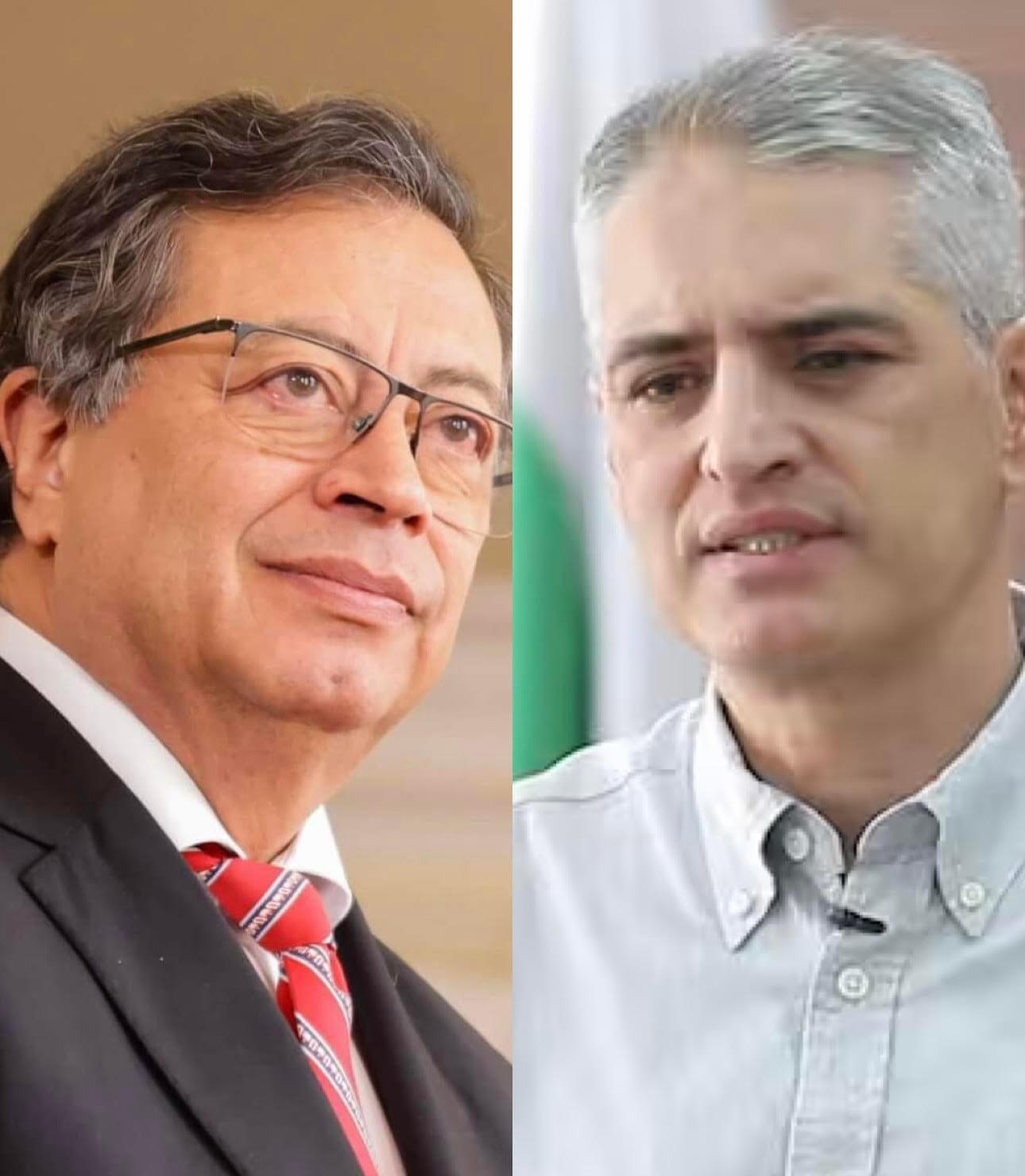 Presidente de la República, Gustavo Petro, y el gobernador de Antioquia, Andrés Julián Rendón. Foto: cortesía.