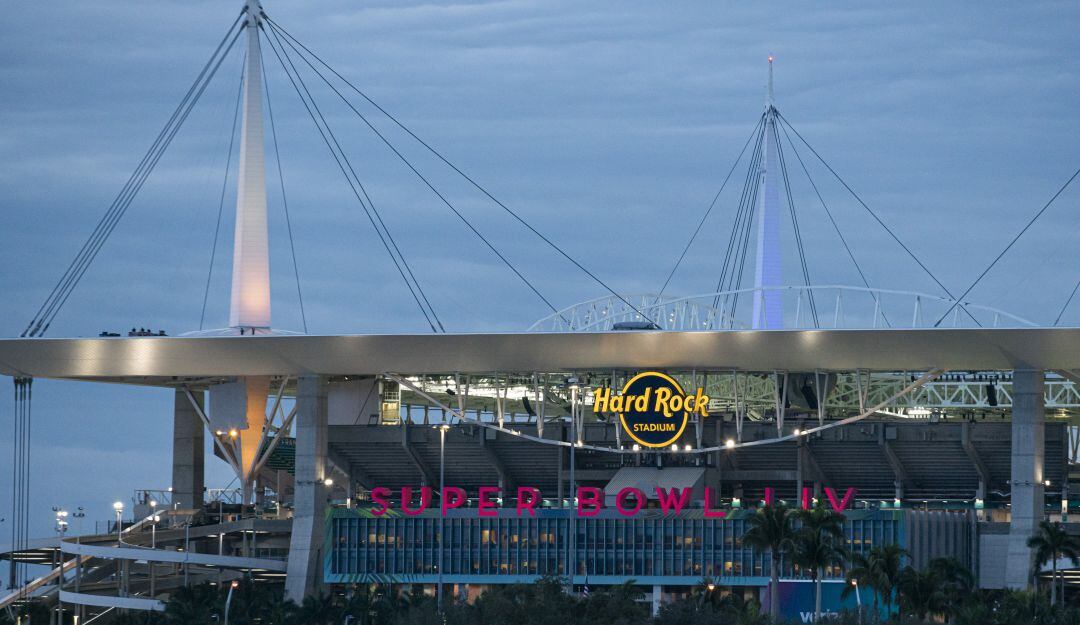 El Hard Rock Stadium, escenario donde se llevará a cabo la edición 54 del Super Bowl.