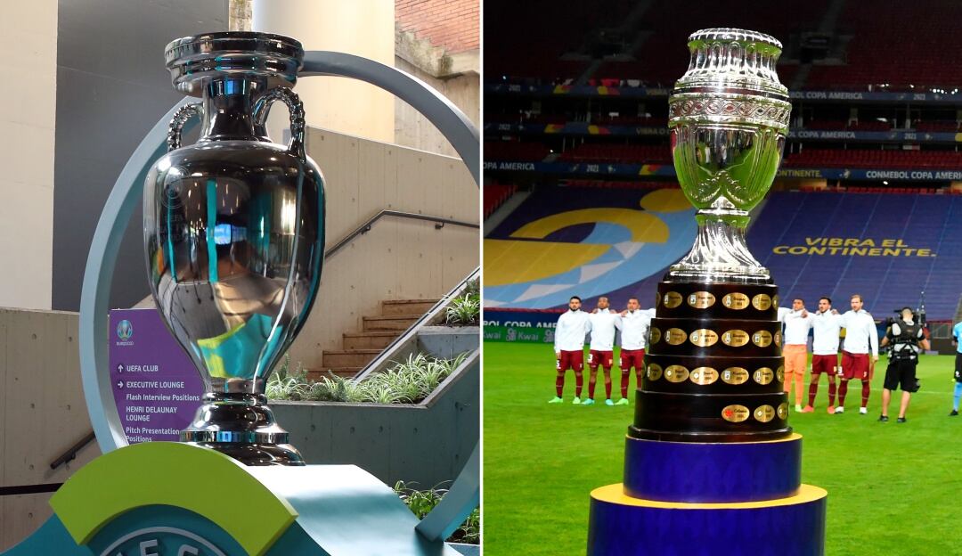 Trofeos Eurocopa y Copa América