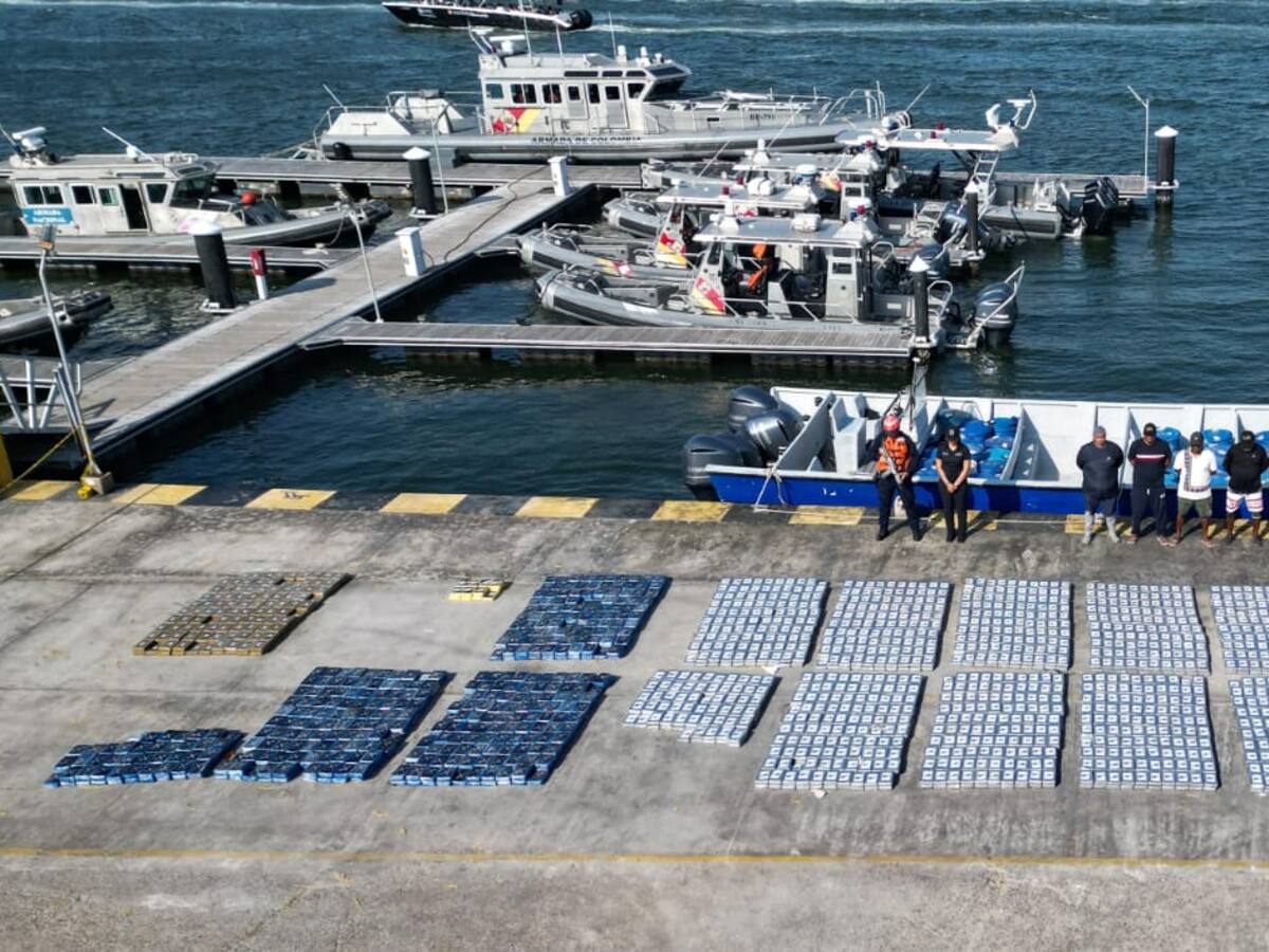 Cayeron cuatro toneladas de cocaína en zona insular de Cartagena: hay cinco capturados