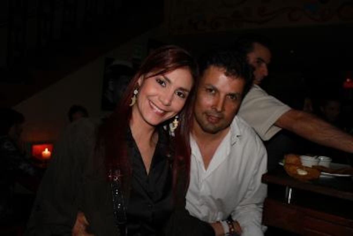 Paula García y su novio