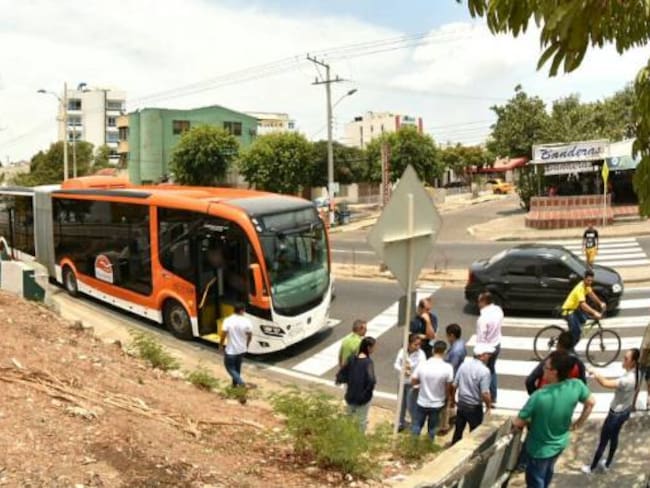 Transcaribe hace recorrido para inspeccionar nueva ruta en Cartagena