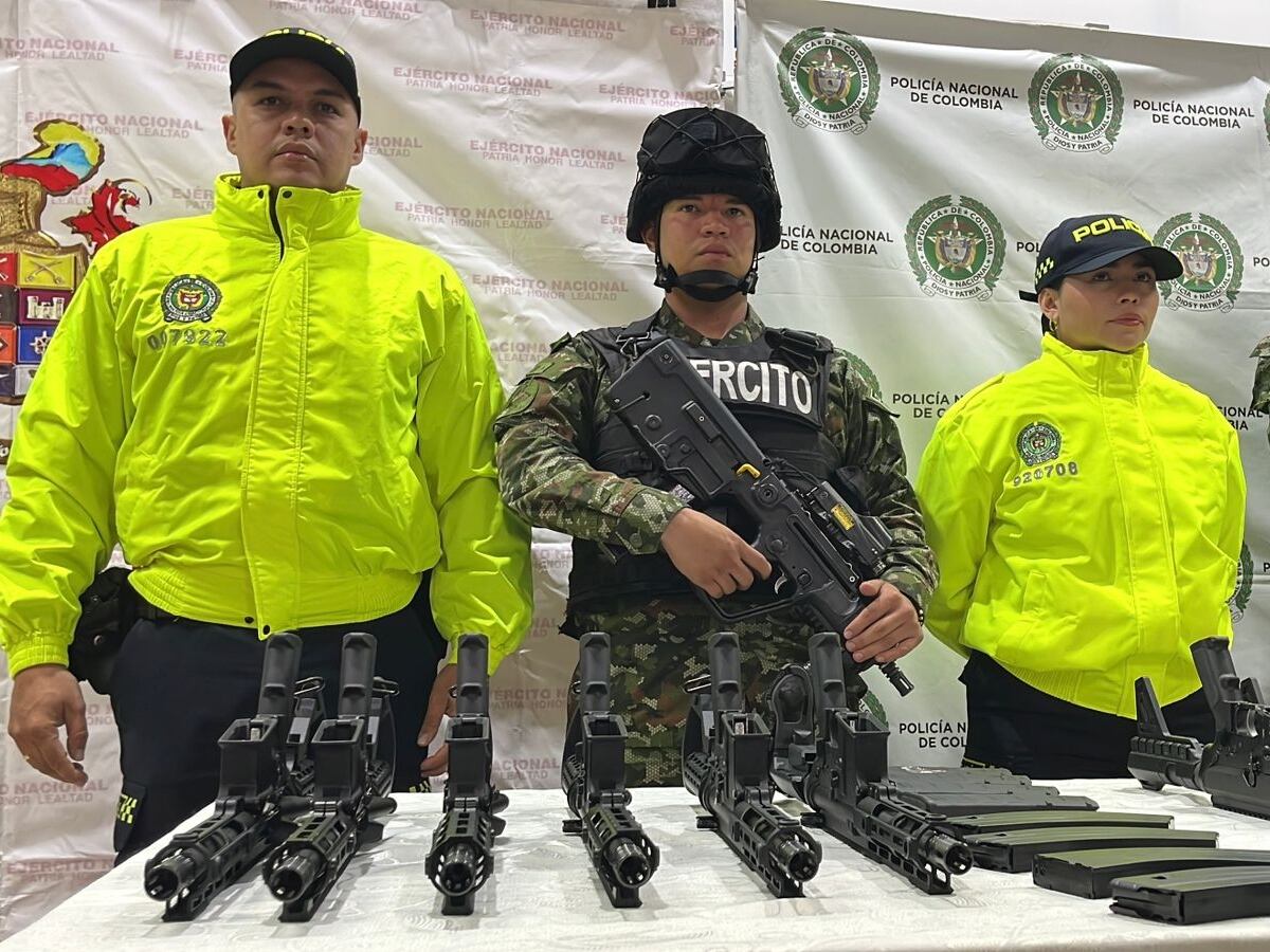 Fusiles incautados al Clan del Golfo- foto Cuarta Brigada