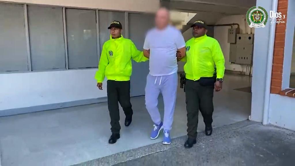 Italiano capturado- foto policía Antioquia