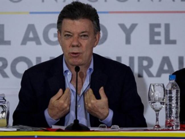Con la presencia del presidente Juan Manuel Santos, avanza la discusión del Gran Pacto Nacional Agrario. FOot: Colprensa.