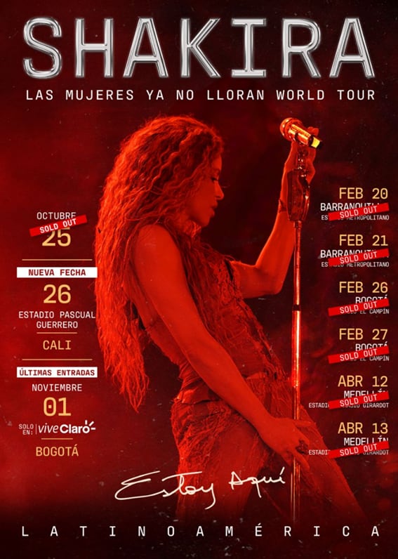SHAKIRA NUEVA FECHA CALI
