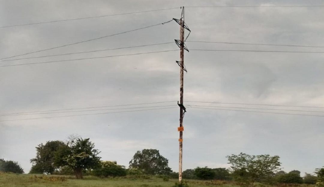 Por séptima vez desconocidos hurtaron redes eléctricas de propiedad de Afinia, pertenecientes a la línea Ternera – Gambote