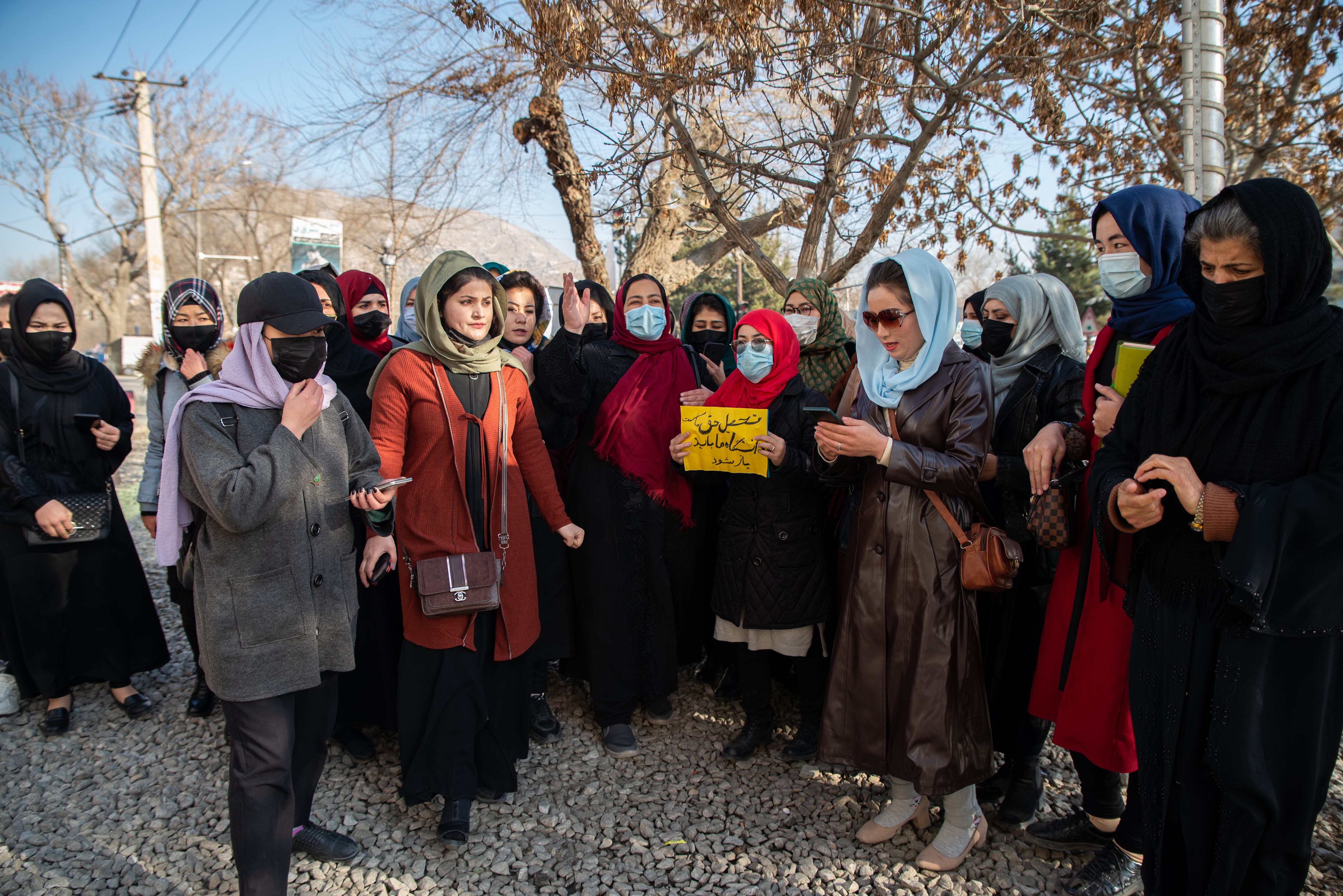 Mujeres afganas en protesta / Foto: Getty Images