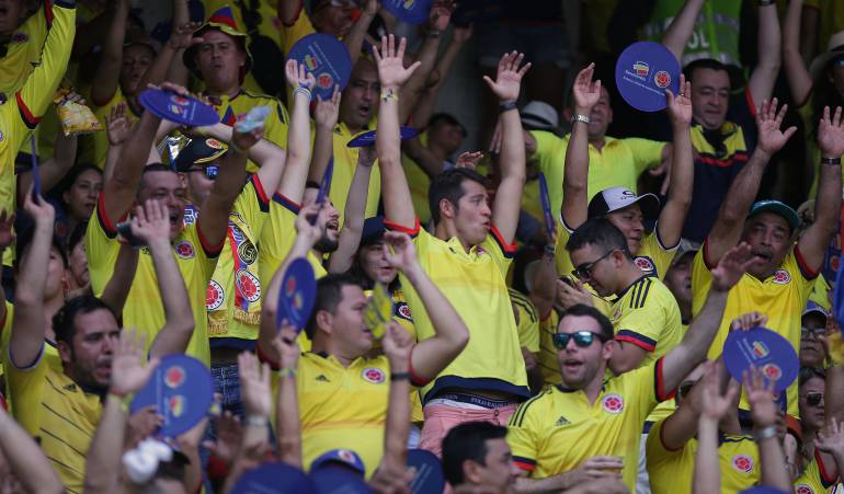 Hinchas colombianos. 