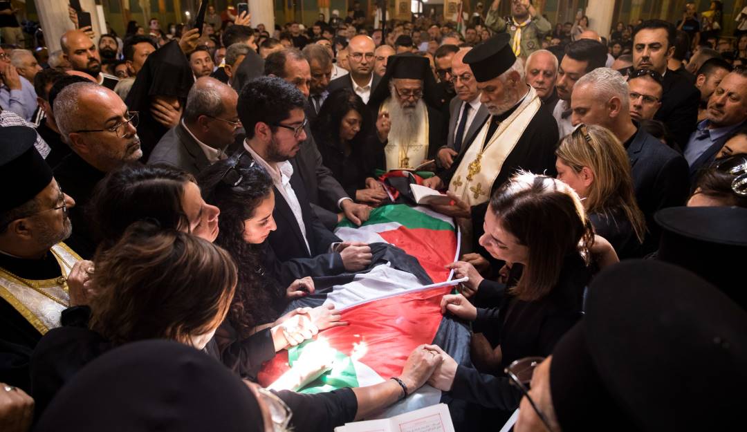 Funeral de la periodista Shireen Abu Akleh. Foto: Getty