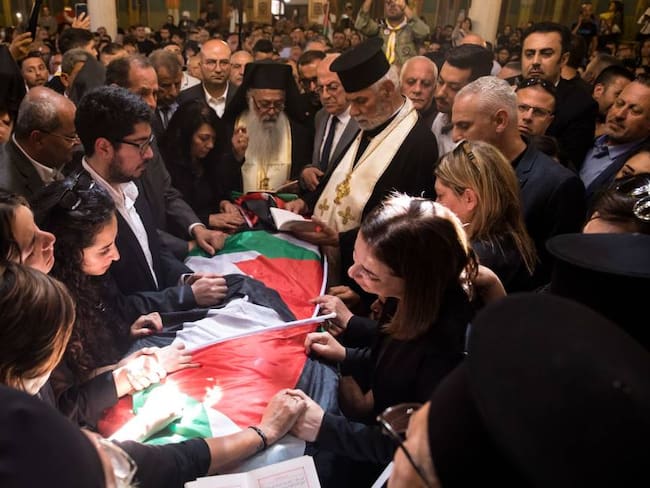 Funeral de la periodista Shireen Abu Akleh. Foto: Getty