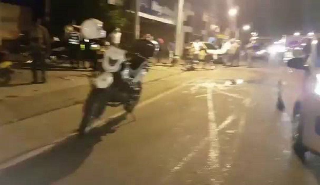 Accidente en la avenida Crisanto Luque