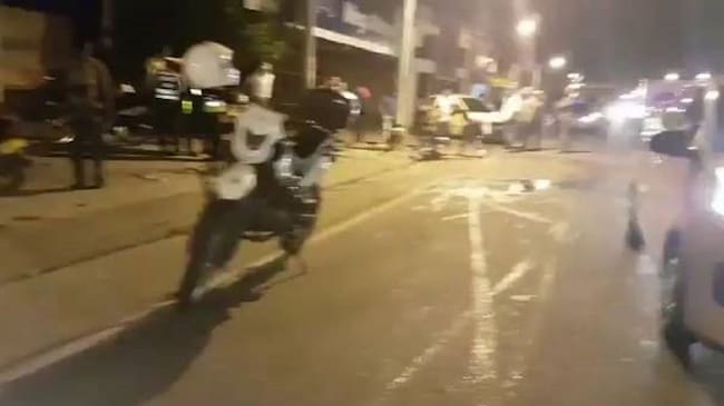 Accidente en la avenida Crisanto Luque