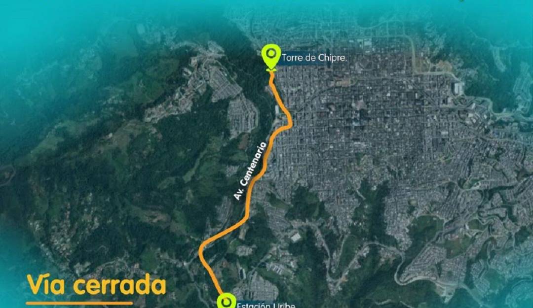 Cierres viales por la Vuelta de la Juventud. Crédito: Alcaldía de Manizales.