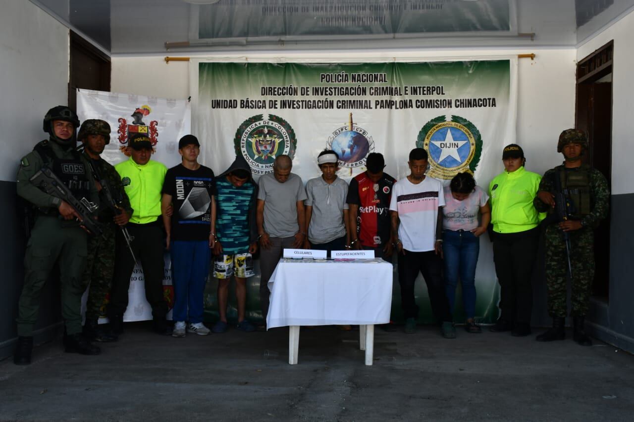 Capturados por tráfico de estupefacientes en Chinácota / Foto: Policía Norte de Santander