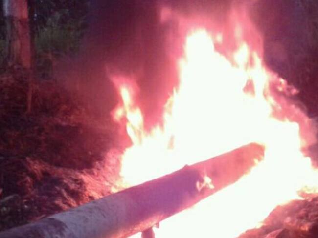 Delincuentes causaron incendio en el Oleoducto trasandino