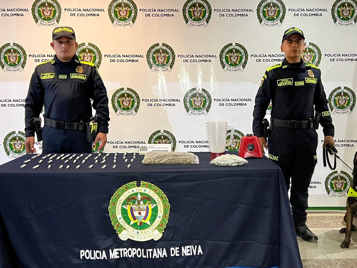 La Seccional de Carabineros, logra incautar marihuana en Neiva