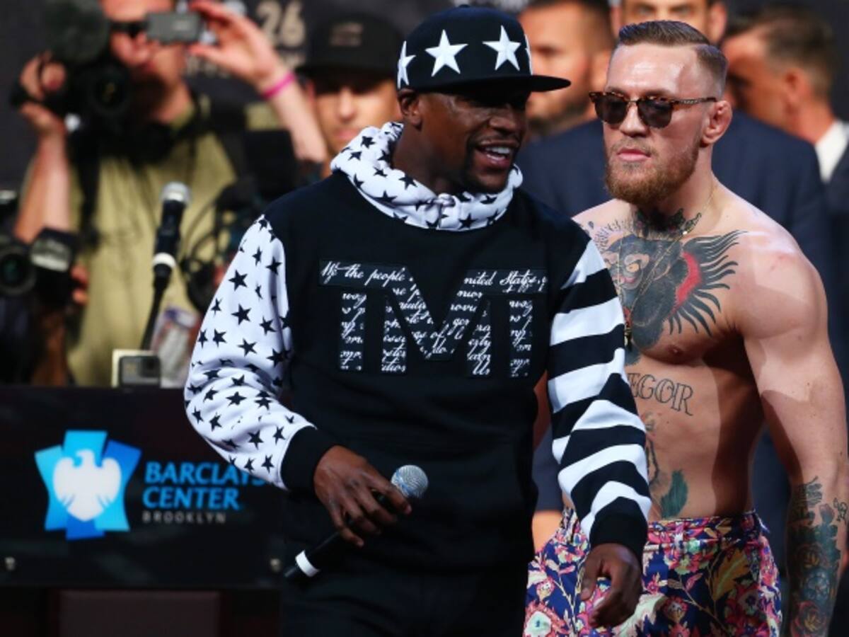 Mayweather y McGregor se insultaron en su llegada a Las Vegas