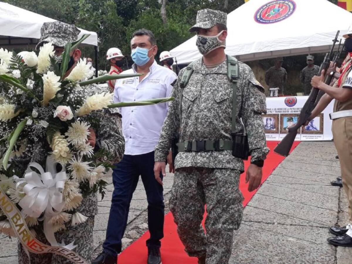 En Bolívar, rinden homenajes a militares muertos en los Montes de María