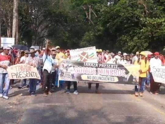 Paro minero 2023. Foto: cortesía.