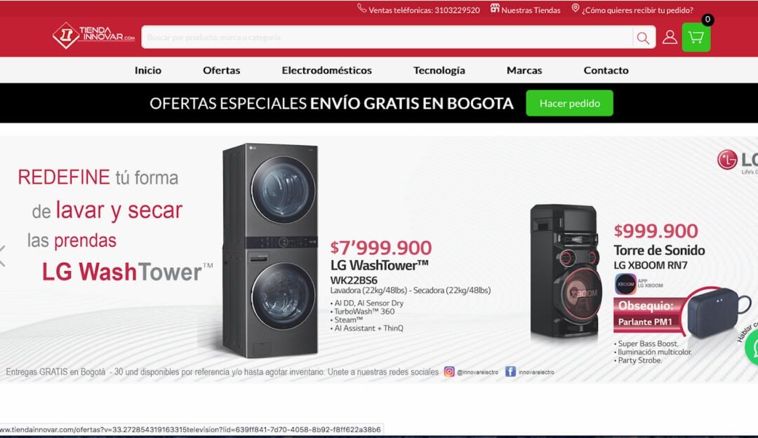 Captura pantalla Tienda Innovar 