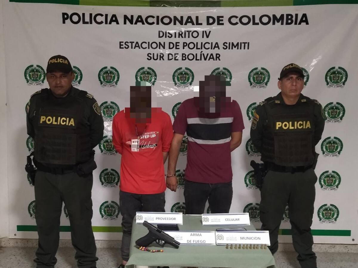Capturan a dos presuntos disidentes FARC con armamento y municiones en Bolívar