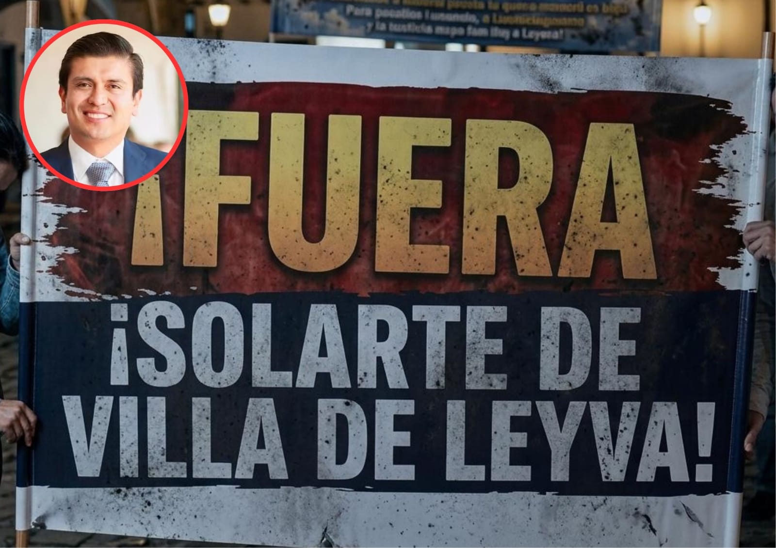 La comunidad de Villa de Leyva salió a la Plaza Principal del municipio a respaldar al alcalde Víctor Alfonso Gamboa.
