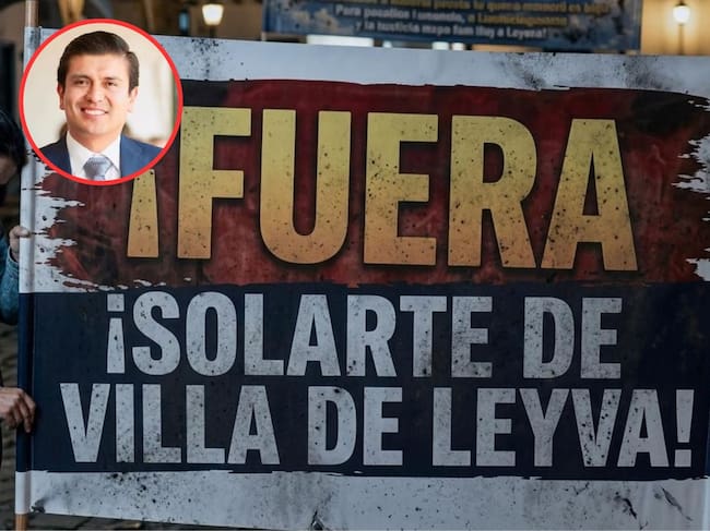 La comunidad de Villa de Leyva salió a la Plaza Principal del municipio a respaldar al alcalde Víctor Alfonso Gamboa.