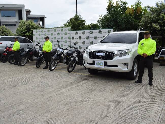 Vehículos avaluados en 221 millones de pesos. Foto policía Caquetá.